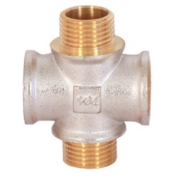 Крест 1/2" г/ш/г/ш (ник/латунь) WaterMark/70/ 10*