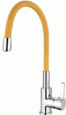 смеситель кухня LEDEME гибкий шланг жёлтый L4898-4