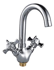 2111  VIKO тюльпан крест (поворот.низк.) R-излив (латунь)