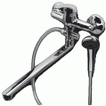 смеситель ванна Expromt Simple/Стандарт картридж 35мм, дивертор Ex131.3-04 латунь