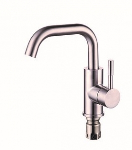 4421  VIKO тюльпан боковой с гайкой Ф35 низк. излив (нерж. сталь)/Silver