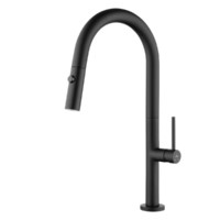 26466-2  KAISER Merkur кухня бок. выдвижн. Ø25, Black Matt