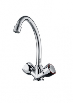 смеситель кухня LEDEME литой излив большой корпус керамика L4409