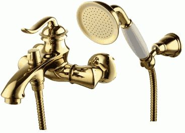 смеситель ванна LEMARK Brava картридж 35мм монолитный, золото LM4712G