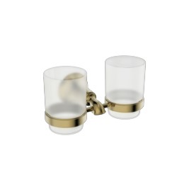 4015 Держатель стаканов двойной(стекло) KAISER бронза (латунь)