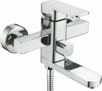 смеситель ванна LEDEME картридж д.35мм излив 180мм. дивертор в корпусе керамика L3233