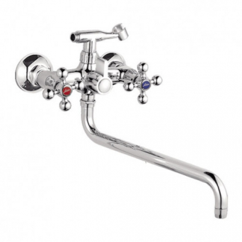 смеситель ванна LEDEME длинный излив картридж дивертор в корпусе керамика L2719