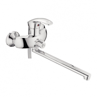 смеситель ванна LEDEME картридж д.40мм длинный излив L30F дивертор в корпусе L2221