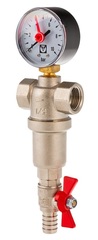 Фильтр VALTEC с манометром 1/2" самоочищающийся
