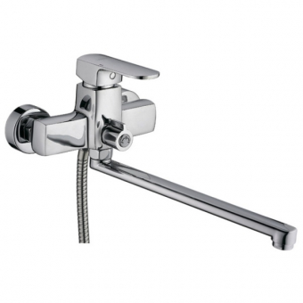 смеситель ванна LEDEME картридж д.35мм длинный излив L30F дивертор в корпусе L2254