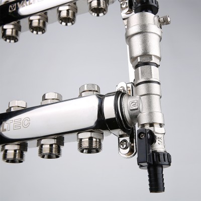 Коллекторная группа нерж.Valtec,  в сборе, 1" х 3вых ЕК 3/4