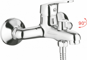 смеситель ванна LEDEME картридж д.35мм короткий излив L3016