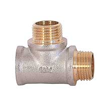 Тройник 1/2" ш/ш/г (ник/латунь)  WaterMark /10 шт/    