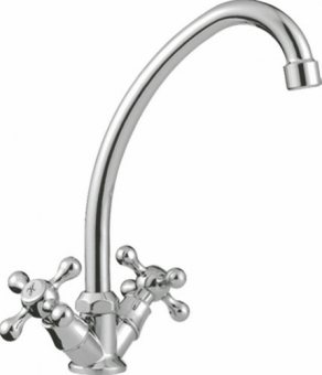 смеситель кухня LEDEME крест керамика, цинк L4008