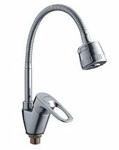 смеситель кухня LEDEME картридж д.40мм с гайкой гибкий излив L4304