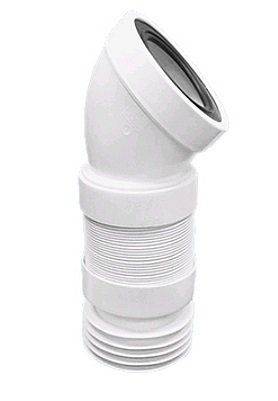 Гофра для унитаза "McALPINE" 110/45* (L315-440мм)  WC-F16R