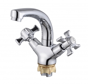 1111  VIKO тюльпан крест., цинк, литой излив с гайкой