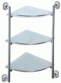 полка LEDEME угловая 3-ярусная, стекло L1907-3