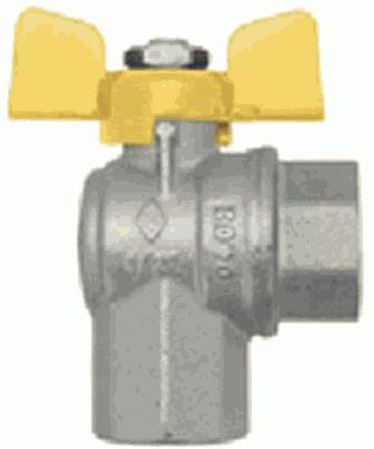 кран газ шаровый угловой BUGATTI  1/2" в/в (серия 595) 