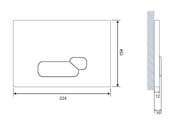 Кнопка ACTIS для LINK PRO/VECTOR/LINK/HI-TEC пластик белый Cersanit