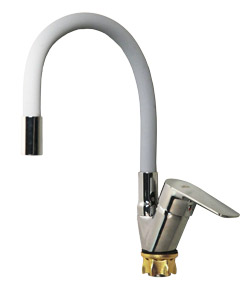 4168  VIKO кухня боковой с серым гибким изливом Ø35, цинк, с гайкой 