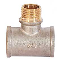 Тройник 1" г/ш/г (ник/латунь) WaterMark / 5