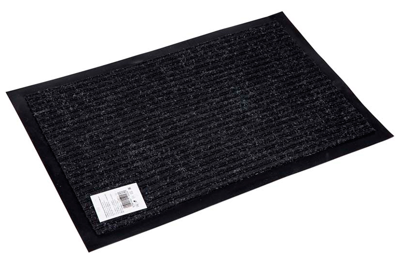 Коврик грязезащитный 90х150 см черный (Double stripe doormat 90х150 Black)