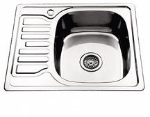 мойка нерж.врез. LEDEME 580*480*180 (0, 8мм) выпуск 3 1/2" правая чаша ГЛЯНЦЕВАЯ L95848-R