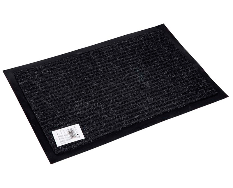Коврик грязезащитный 80х120 см черный (Double stripe doormat 80х120 Black)