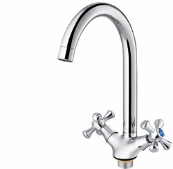 1533  VIKO кухня крест, цинк, R - излив, с гайкой