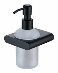 2730 Дозатор KAISER для жидкого мыла настенный (стекло) 200мл KAISER Black (нерж)