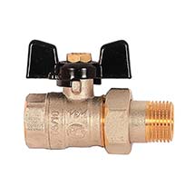 123 Кран шар. (Американка ) 3/4" WaterMark черн. ручка/10 шт/