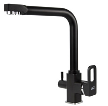 5702  VIKO кухня боковой под фильтр (латунь) Ф35 с лат. гайкой Black matt