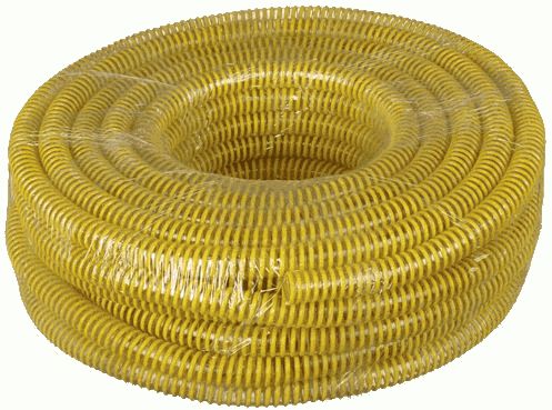 шланг напорно всасывающий д.40 мм армирован ПВХ спиралью, жёлтый (30м.)