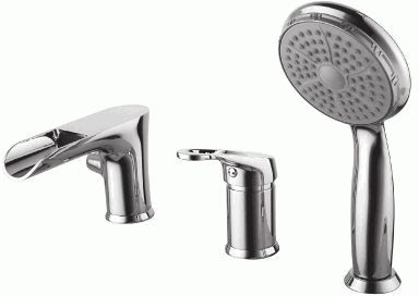 смеситель ванна LEMARK Omega встраиваемый на 3 отверстия LM3145С