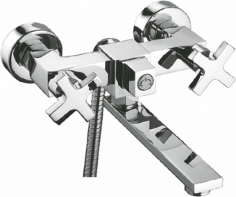 смеситель ванна LEDEME короткий излив крест керамика L3184