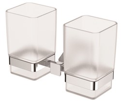 1235 Держатель стаканов двойной(стекло) KAISER хром