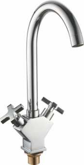 смеситель кухня LEDEME керамика крест гайка L4084-2