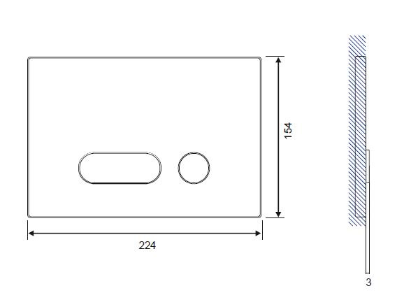 кнопка управления системой инсталляции INTERA для LINK PRO/VECTOR/LINK/HI-TEC белый глянц. Cersanit