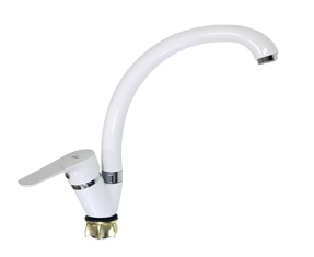 4144  VIKO кухня боковой ф35, цинк, с гайкой Chrome+White/глянец