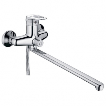 смеситель ванна LEDEME картридж д.40мм длинный излив L-40 дивертор в корпусе L2256