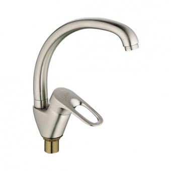 смеситель кухня LEDEME картридж.д.40мм с гайкой L5904A сатин