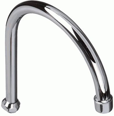 излив для кухонного смесителя R-образный с аэратором 25см MELODIA MKP20662P