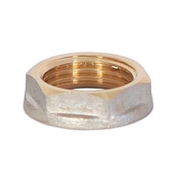 Контргайка  3/4" (ник/латунь)  WaterMark с бортиком /строго 50 шт/    