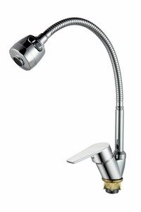 3074  VIKO кухня боковой с гибким изливом Ф35, цинк, с гайкой 