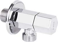 V31 Кран угловой  хром 1/2х1/2" кер