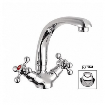 смеситель кухня LEDEME литой излив большой корпус керамика L4426