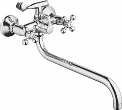 2725  VIKO ванна  крест, цинк (карт/перекл.) излив LUX -33см