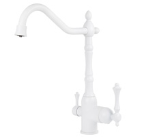 5344  VIKO кухня боковой под фильтр (латунь) Ø35 White