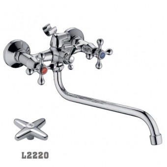 смеситель ванна LEDEME крест переключатель душа шаровый керамика L2220